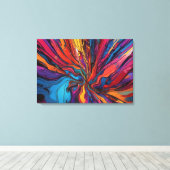 Abstracte kunst canvas afdruk (Insitu (Houten vloer))