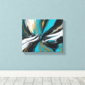 Abstracte kunst canvas afdruk (Insitu (Houten vloer))