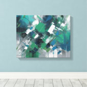 Abstracte kunst canvas afdruk (Insitu (Houten vloer))