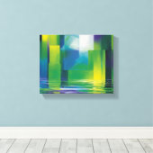 Abstracte kunst canvas afdruk (Insitu (Houten vloer))