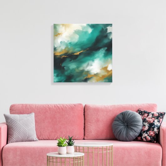 Abstracte kunst canvas afdruk (Insitu (Woonkamer))