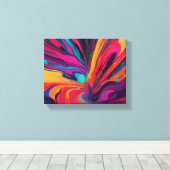 Abstracte kunst canvas afdruk (Insitu (Houten vloer))