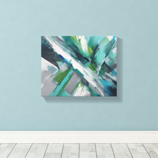 Abstracte kunst canvas afdruk (Insitu (Houten vloer))