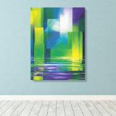 Abstracte kunst canvas afdruk (Insitu (Houten vloer))