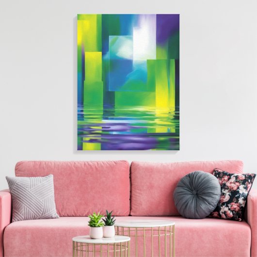 Abstracte kunst canvas afdruk (Insitu (Woonkamer))