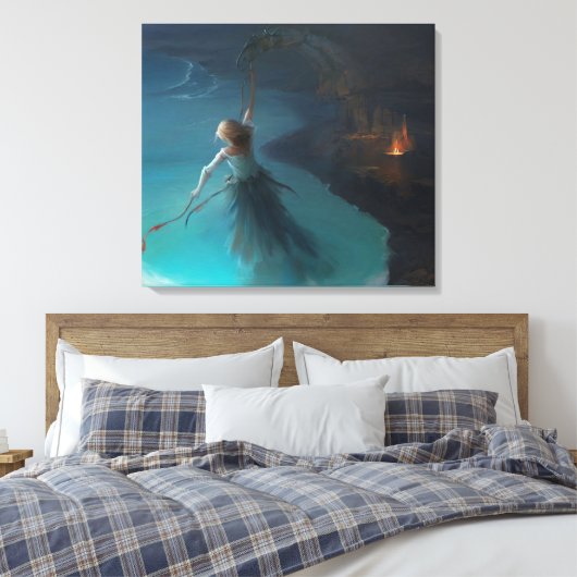 Abstracte kunst canvas afdruk (Insitu (Slaapkamer))