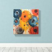 Abstracte kunst canvas afdruk (Insitu (Houten vloer))