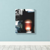 Abstracte kunst canvas afdruk (Insitu (Houten vloer))