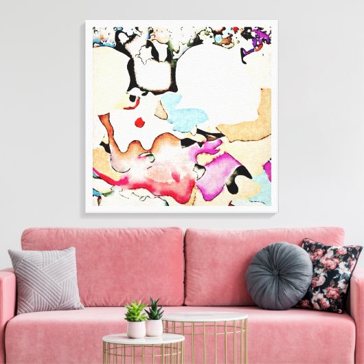 Abstracte kunst canvas afdruk (Insitu (Woonkamer))