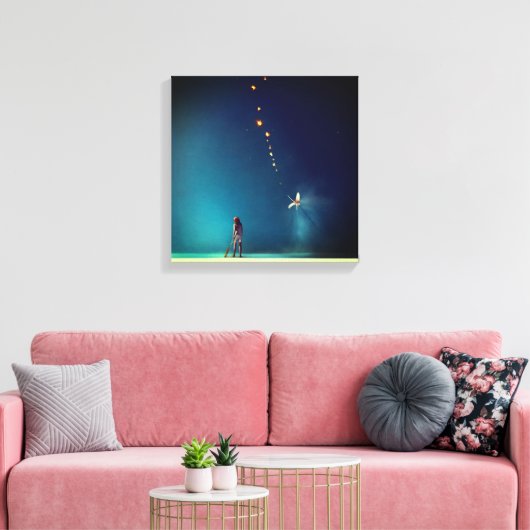 Abstracte kunst canvas afdruk (Insitu (Woonkamer))