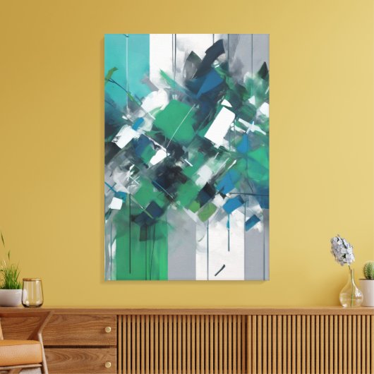 abstracte kunst canvas afdruk (Insitu (Woonkamer))