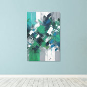 abstracte kunst canvas afdruk (Insitu (Houten vloer))