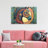 Abstracte kunst canvas print (Insitu (Woonkamer))