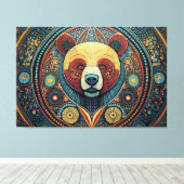 Abstracte kunst canvas print (Insitu (Houten vloer))