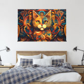 Abstracte kunst canvas print (Insitu (Slaapkamer))