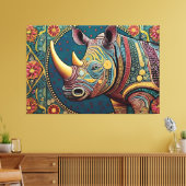 Abstracte kunst canvas print (Insitu (Woonkamer))