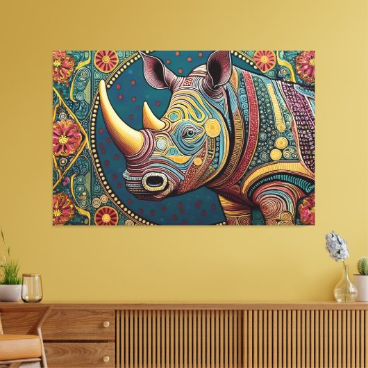 Abstracte kunst canvas print (Insitu (Woonkamer))