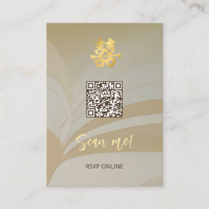 Abstracte Kunst Chinees Huwelijk Me scannen Informatiekaartje