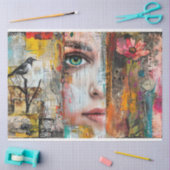 Abstracte Kunst Collage Decoupage Tissuepapier (Craft)