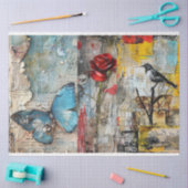 Abstracte Kunst Collage Decoupage Tissuepapier (Craft)