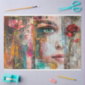 Abstracte Kunst Collage Decoupage Tissuepapier (Craft)