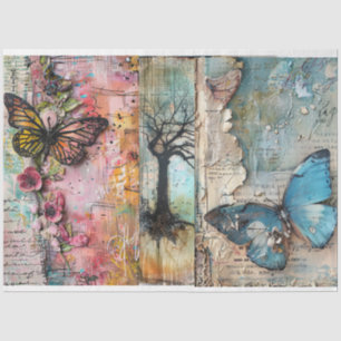  Abstracte Kunst Collage Decoupage Tissuepapier