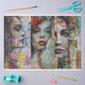 Abstracte Kunst Collage Decoupage Tissuepapier (Craft)