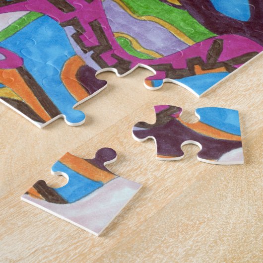 abstracte kunst "Colorscape" Legpuzzel (Zijkant)