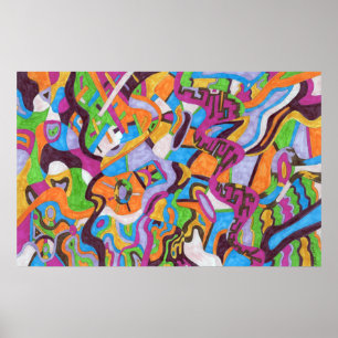 abstracte kunst "Colorscape" Poster