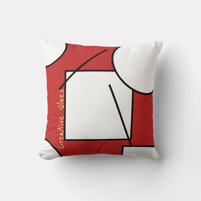 Abstracte Kunst Creatieve Vibes Kussen (Voorkant)