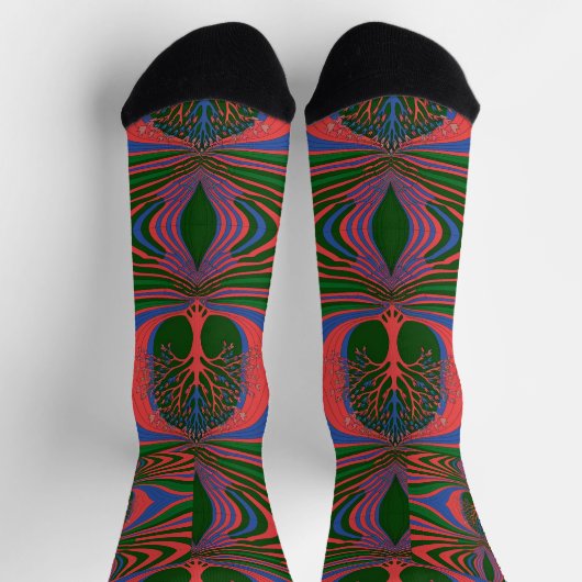Abstracte Kunst Custom Duurzame Premium Crew Sock Sokken (Top)