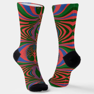 Abstracte Kunst Custom Duurzame Premium Crew Sock Sokken