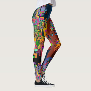 Abstracte kunst - Dansen in de stad + je ideeën Leggings