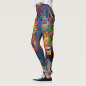Abstracte kunst - Dansen in de stad + je ideeën Leggings (Links)