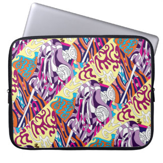abstracte kunst "Dansende Sky Reaching Hill" Laptop Sleeve