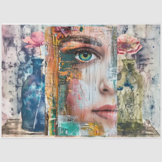 Abstracte Kunst Decoupage Tissuepapier (Voorkant)