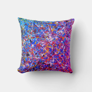 Abstracte kunst die één van een soort proefkussen kussen