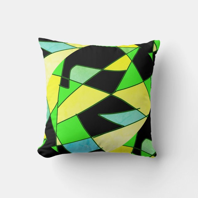 Abstracte kunst die één van een soort proefkussen  kussen (Voorkant)