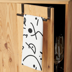 Abstracte kunst die één van een soort schildert theedoek