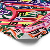 Abstracte Kunst Doolhof Poster (Hoek)