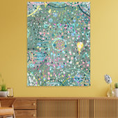 Abstracte Kunst: Door de Weide  Canvas Afdruk (Insitu (Woonkamer))