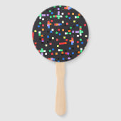 Abstracte kunst door kinderen handwaaier (Voorkant)