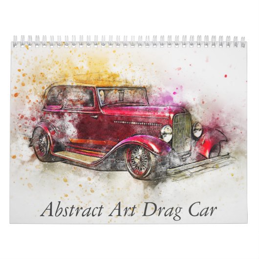 Abstracte Kunst Drag Auto Kalender (Hoes)