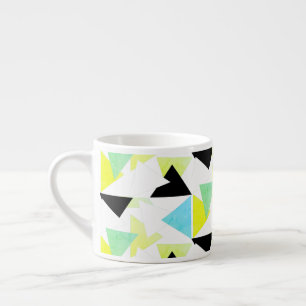 Abstracte Kunst Driehoek Piramide Patroon Koffiemo Espresso Kop