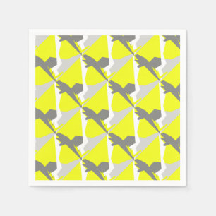 Abstracte Kunst Energie Geel Grijs Servet