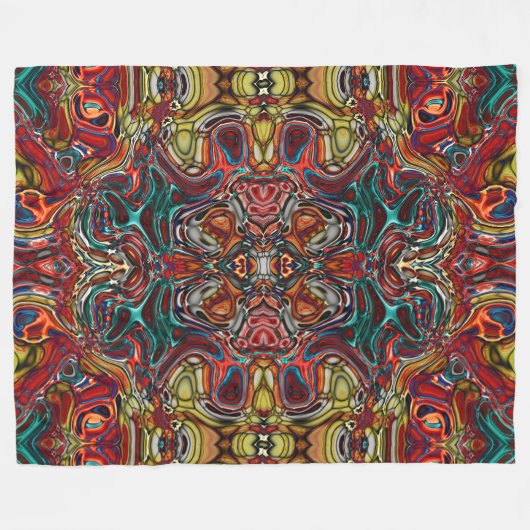 abstracte kunst Fleece Deken (Voorkant (Horizontaal))