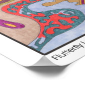 abstracte kunst "Flutterflyland" Poster (Hoek)