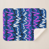 Abstracte kunst Funky Colorful ZigZags Throw Blank (Voorkant (horizontaal))