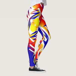 Abstracte Kunst Funky Leggings met Onweer