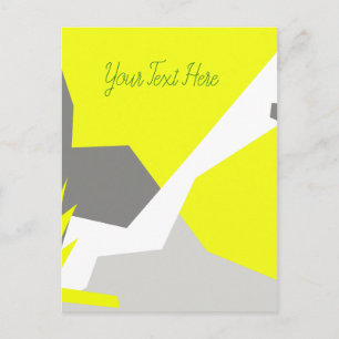 Abstracte kunst - Geel grijs Briefkaart